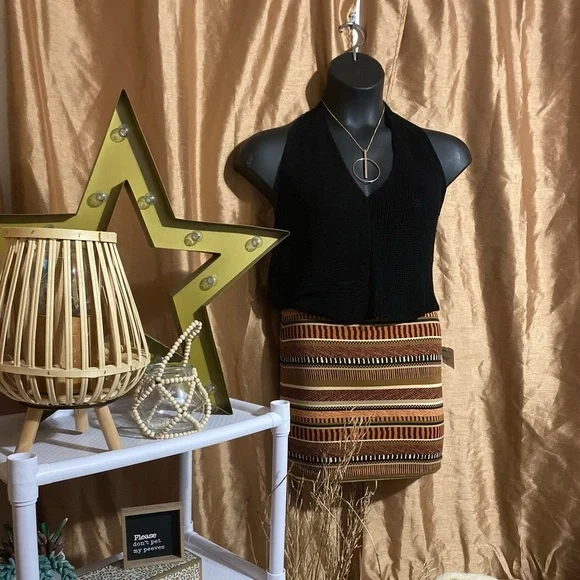 Forever 21 Bandu body on tribal print skirt size M - Picture 2 of 5